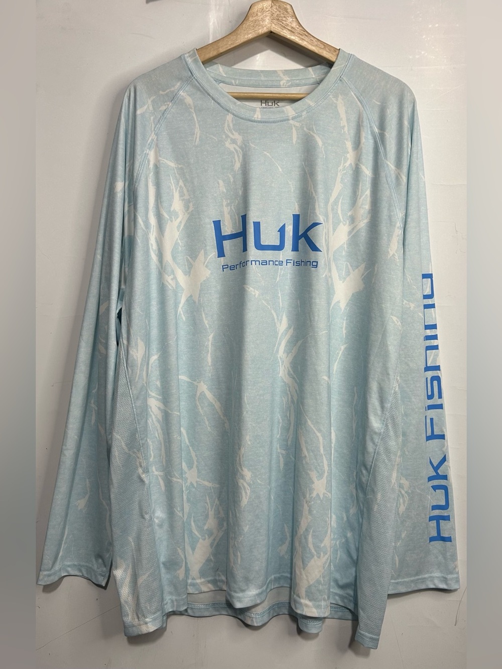HUK Performance Blue Long Sleeve Fishing Shirt XXXL
